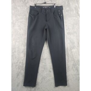 Fourlaps Traverse Pants Mens 34x32 Black Slim Fit Stretch Zip Pocket Tapered Leg